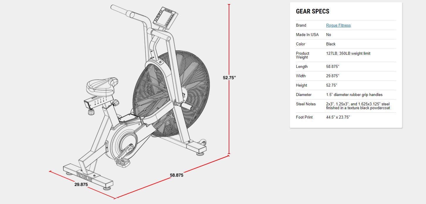 Rogue Echo Bike Specs