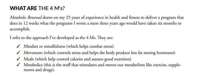 The 4 M's Metabolic Renewal