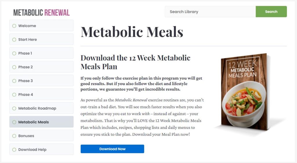 12 Week Metabolic Renewal Meal Plan Review