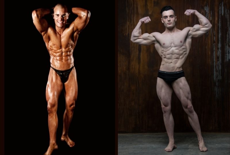 Bodybuilder Tan vs. No Tan
