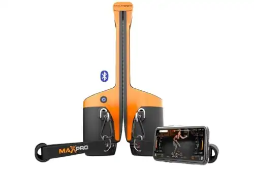 MAXPRO: Portable Smart Cable Gym | As Seen on Shark Tank | All-in-One Machine with Bluetooth and Free APP | Exercise Anywhere - Outdoors, Camping, Travel | 5-300lbs Resistance | Sport Orange