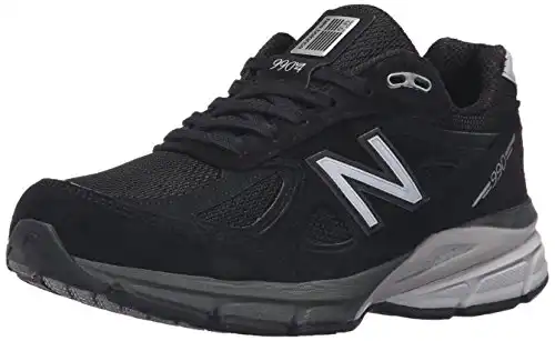 New Balance Women's Made 990 V4 Sneaker, Black/Silver, 8 M US