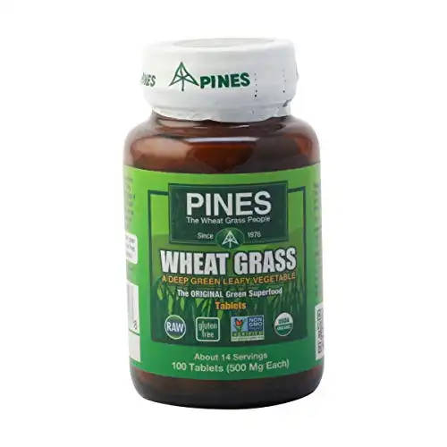 Pines Organic Wheat Grass 500 Mg Tablets, 100 Count