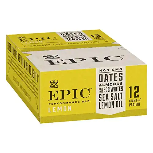 Epic Provisions EPIC Performance Bar Lemon, 16.83 Ounce, 9 Count (Pack of 1)