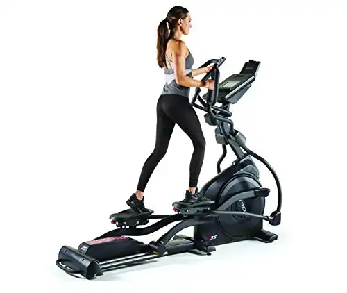 SOLE Fitness E35 Indoor Elliptical, Home and Gym Exercise Equipment, Smooth and Quiet, Versatile for Any Workout, Bluetooth and USB Compatible