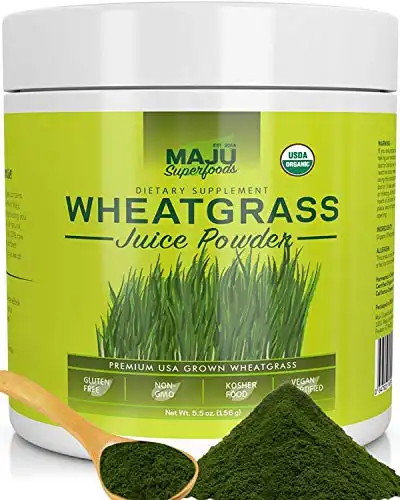 Organic Wheatgrass Juice Powder: Grown in Volcanic Soil, No High Temperatures Used, Non-GMO, Instant Juice Powder, Simply The Best on Earth
