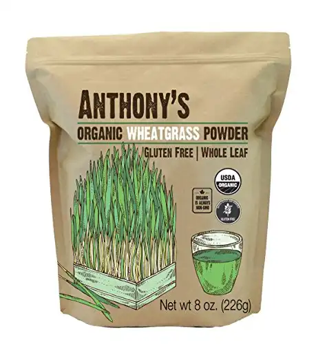Anthony's Organic Wheatgrass Powder, 8 oz, Grown in USA, Whole Leaf, Gluten Free, Non GMO