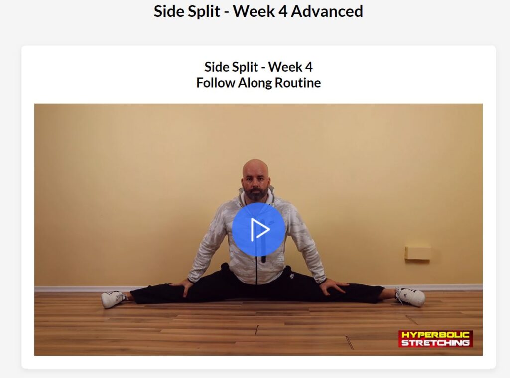 Hyperbolic Stretching Side Split Week 4 Advanced Lesson