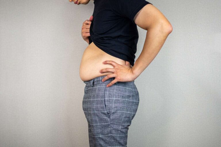 reasons for having skinny legs with a big belly