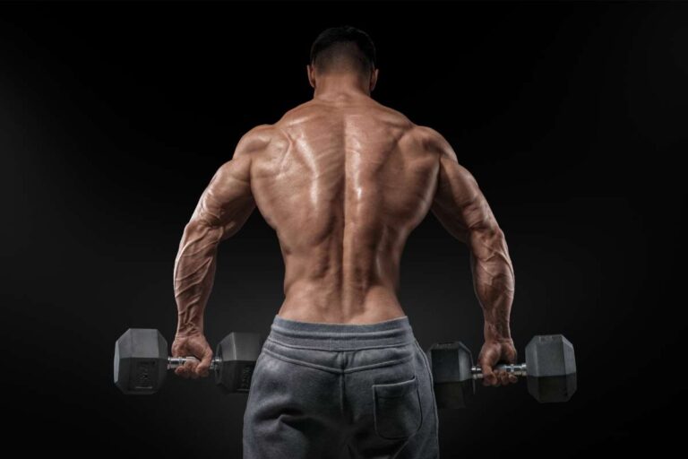 at home back workout with dumbbells