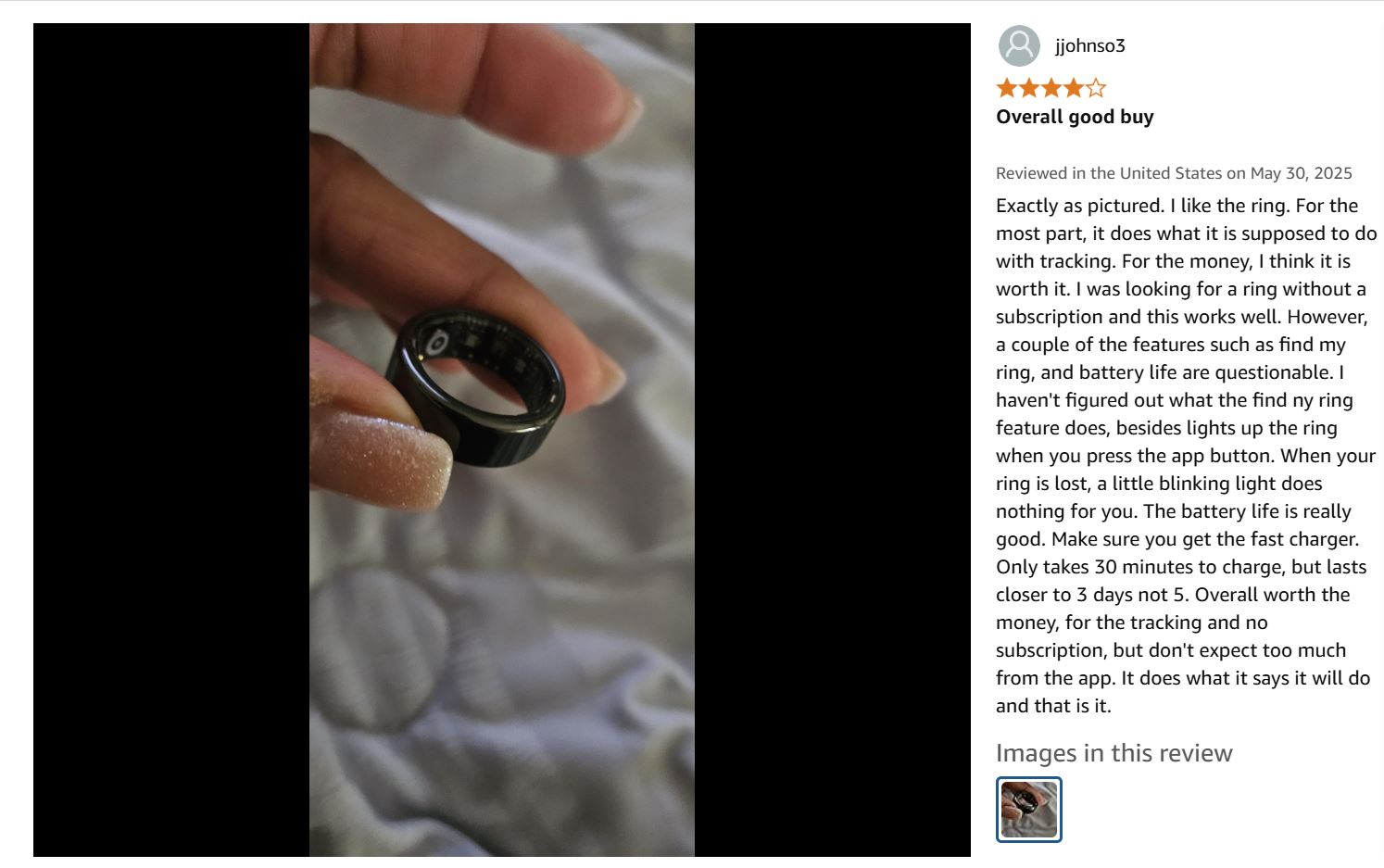 Herz P1 Smart Ring Customer Review
